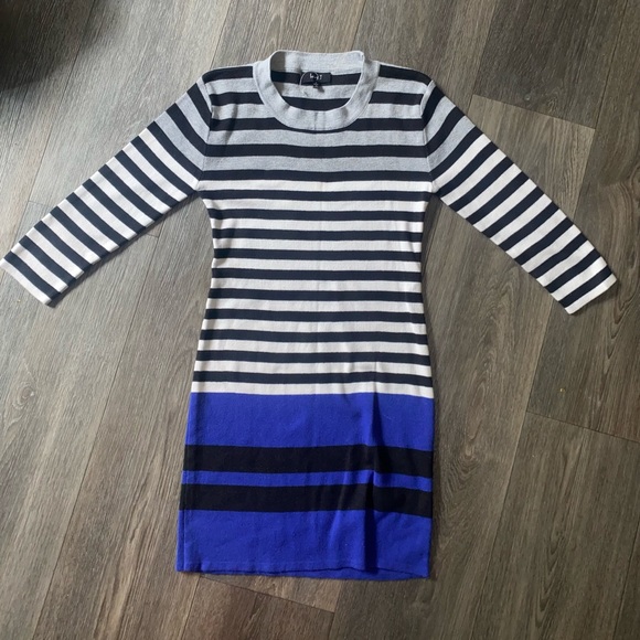 Cute Love J Striped Sweater Dress - Picture 1 of 4